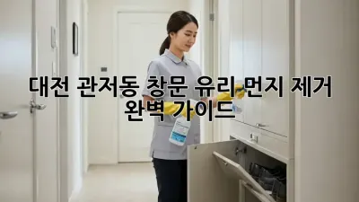 대전 관저동 창문 유리 먼지 제거 완벽 가이드